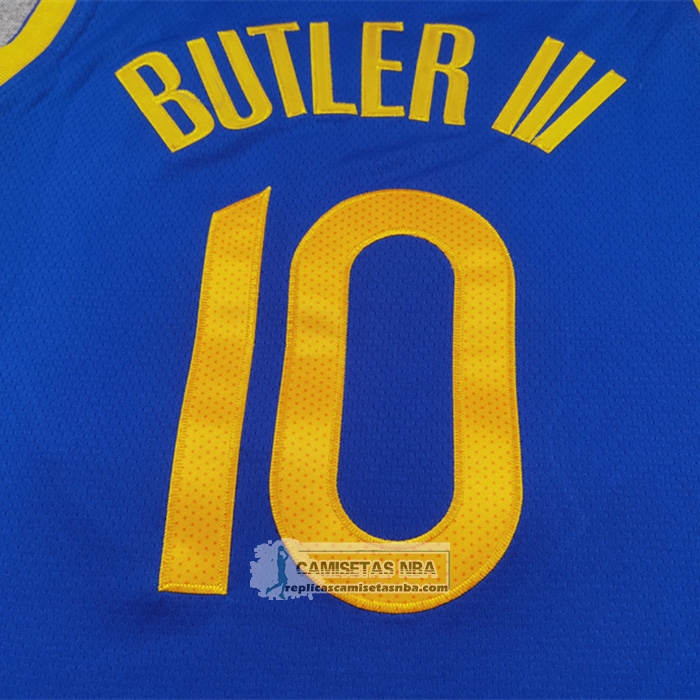 Camiseta Golden State Warriors Jimmy Butler III NO 10 Icon 2024-25 Azul